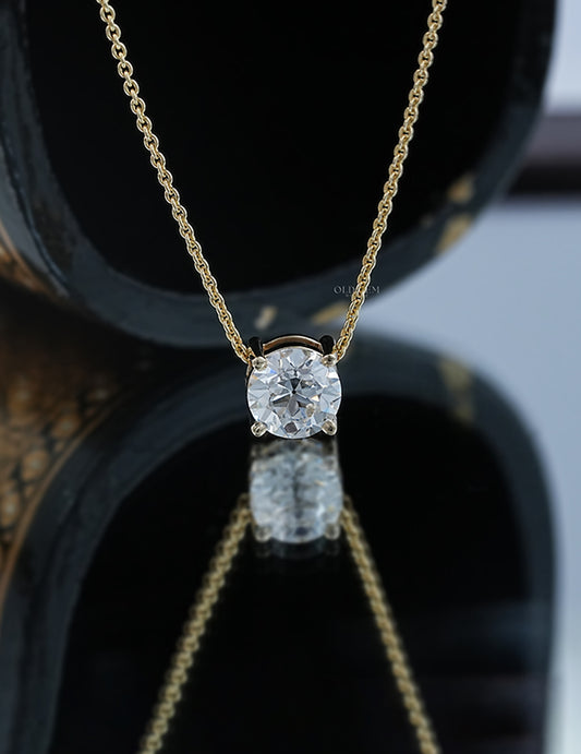 Solitaire Old European Round Cut Pendant
