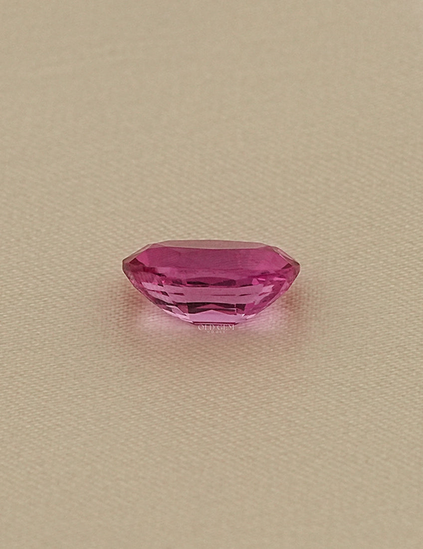 Pink Oval Lab Grown Loose Gemstone