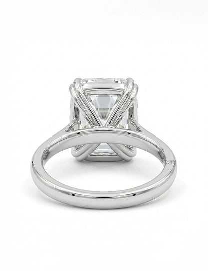 Mid Century Old Mine Cushion Lab Diamond Solitaire Ring Engagement Ring