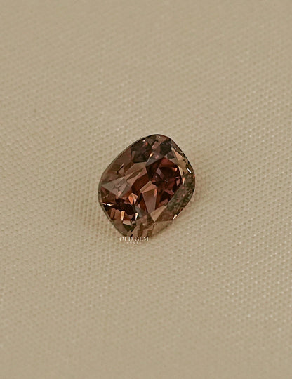 Fancy Brown Old Mine Cushion Cut Lab Grown Diamond Lab Grown Diamond