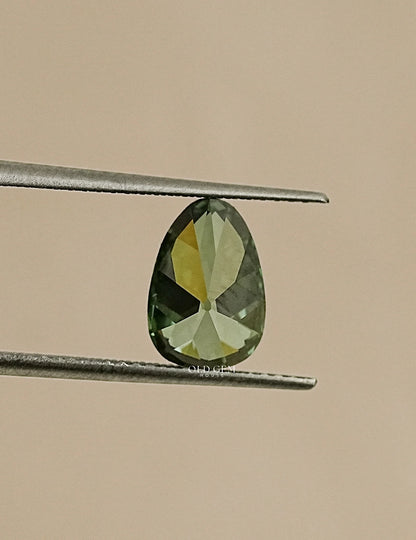 Fancy Deep Green Old Mine Pear Loose Diamond