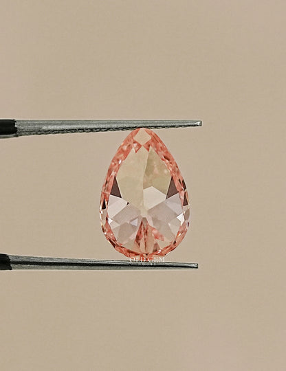 Vivid Pink Old Mine Pear Lab Grown Loose Diamond