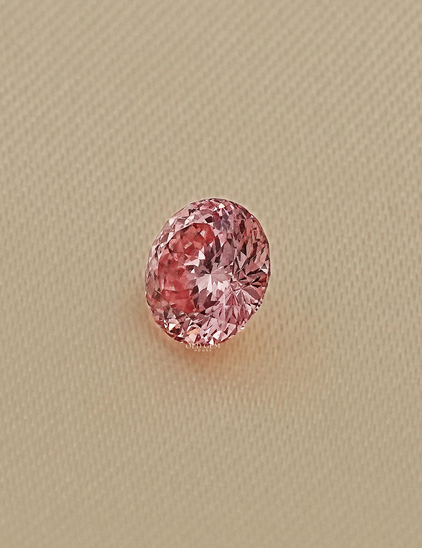 Fancy Vivid Pink Portuguese Cut Lab Diamond Loose