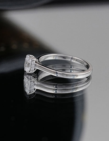 Old Mine Cushion Hidden Halo Ring