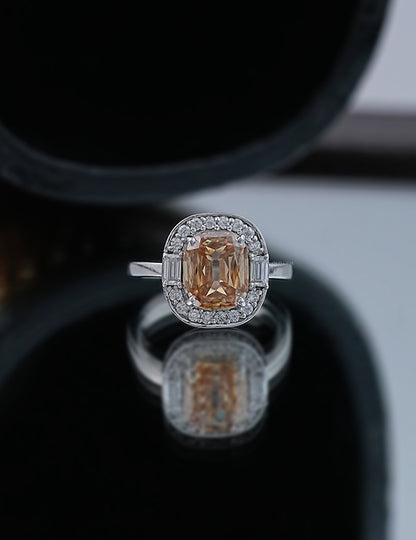 Old Mine Cushion Halo Ring