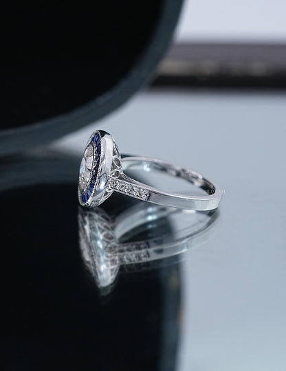 Old European Round Halo Ring