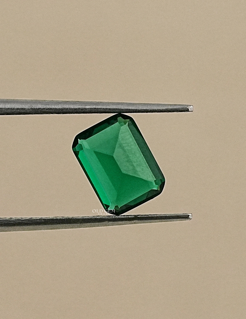 Green Emerald Cut Loose Gemstone Gemstone