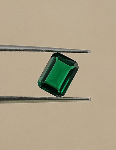 Green Emerald Cut Loose Gemstone