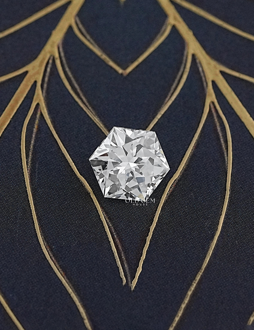 Hexagon Cut Lab Grown Diamond 2.50 Carat Lab Grown Diamond