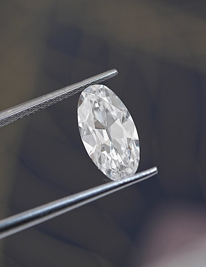 Old Mine Moval Lab Diamond --2.60 Ct