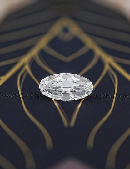 Old Mine Moval Lab Diamond --2.60 Ct