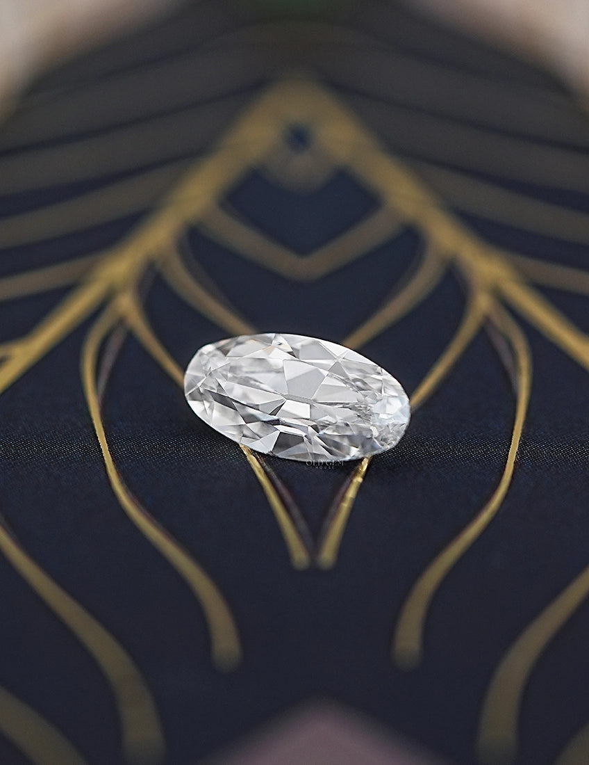 Old Mine Moval Lab Diamond --2.60 Ct