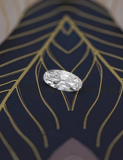 Old Mine Moval Lab diamond -- 3.10 Ct