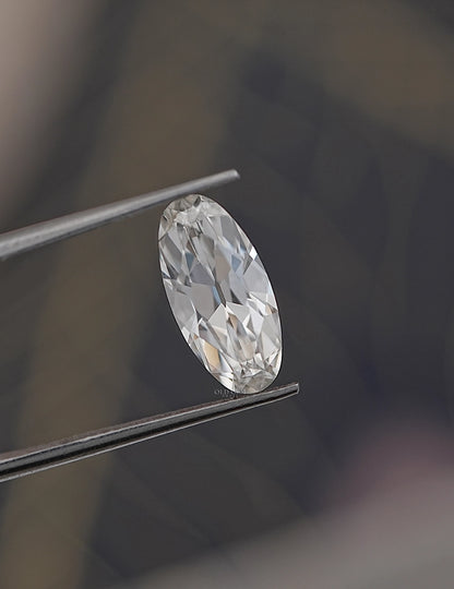 Old Mine Moval Lab diamond -- 3.10 Ct