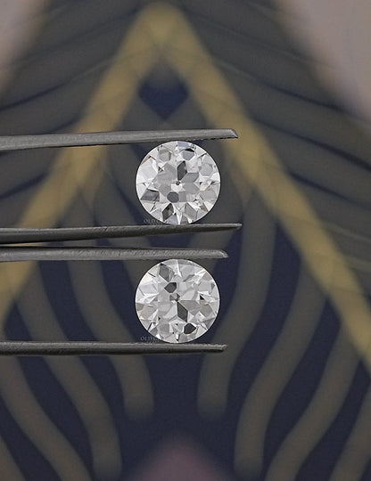 Paired Old European Round Lab Diamond -- 5.00 TCW Lab Grown Diamond