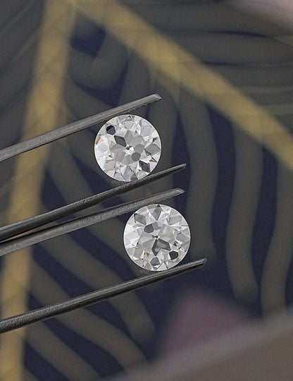 Paired Old European Round Lab Diamond -- 5.00 TCW Lab Grown Diamond
