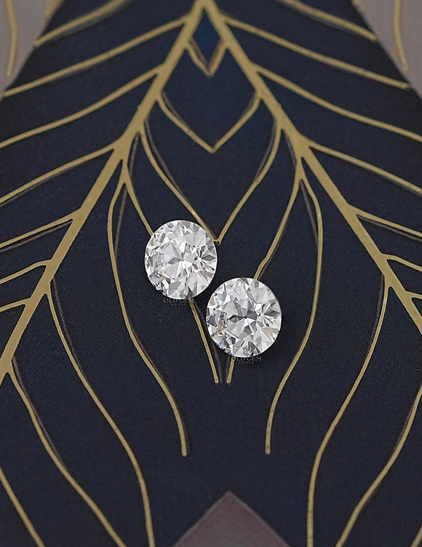 Paired Old European Round Lab Diamond -- 5.00 TCW Lab Grown Diamond