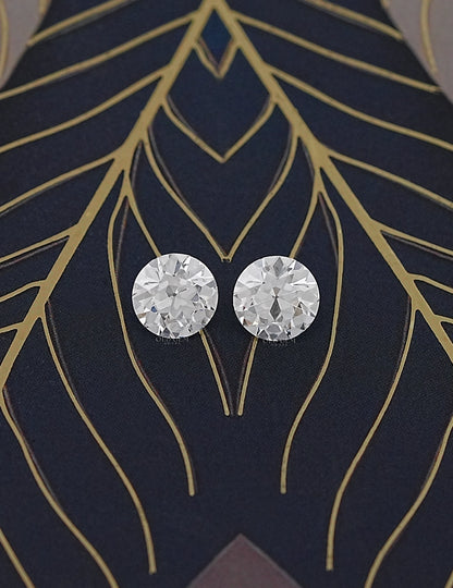 Paired Old European Round Lab Diamond -- 5.00 TCW Lab Grown Diamond