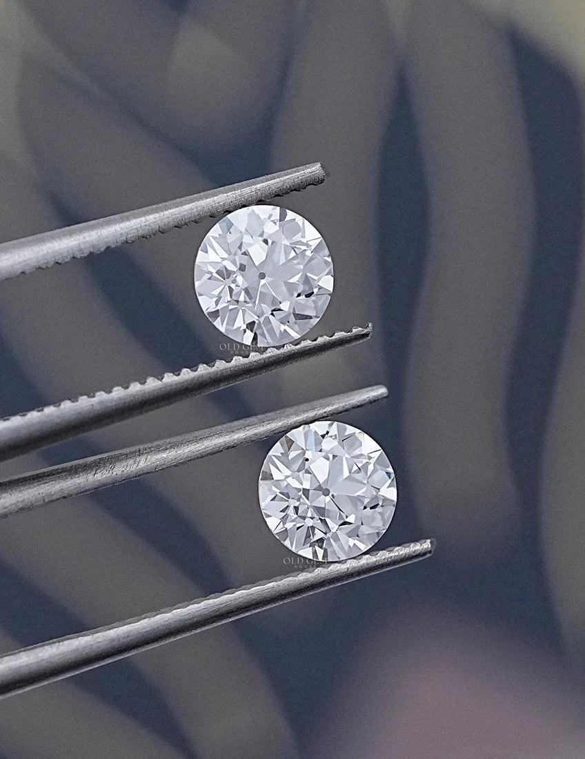 Paired Old European Round Lab Diamond -1.00 TCW