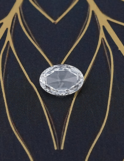 Rose Cut Oval Lab Diamond