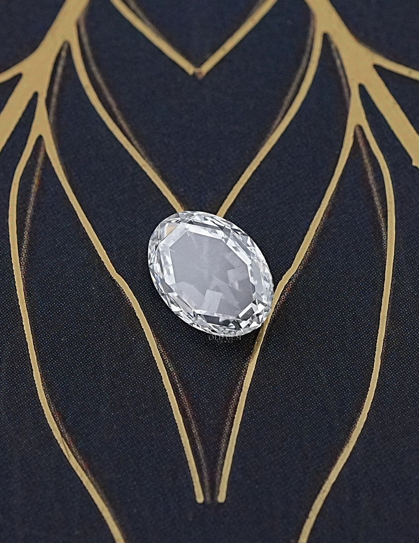 Rose Cut Oval Lab Diamond