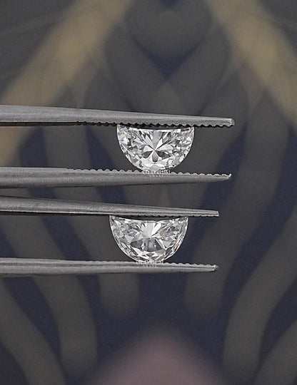 Crescent Half Moon Lab Diamond Loose
