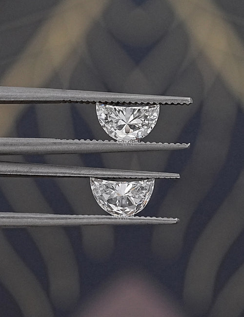Crescent Half Moon Lab Diamond Loose