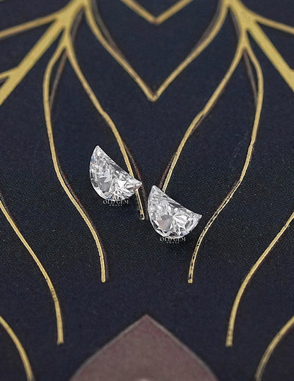 Crescent Half Moon Lab Diamond Loose