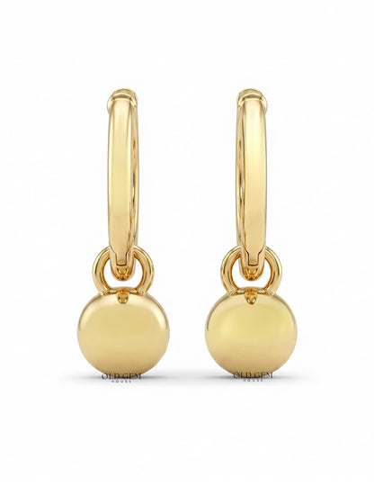 Georgian Style OEC Round Diamond Hoop Earrings Earrings