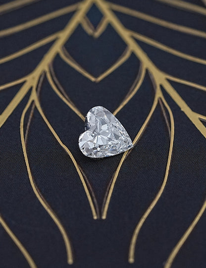 Old Mine Heart Cut Lab Grown Loose Diamond Old Mine Heart