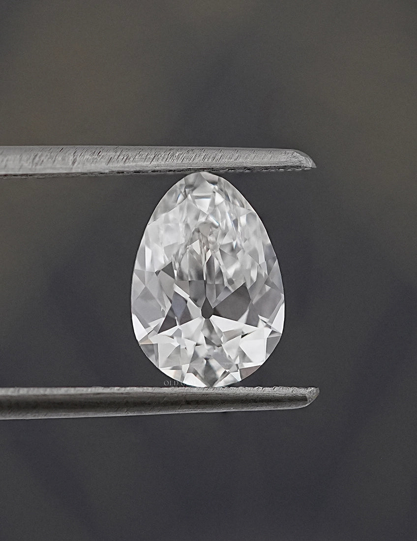 Lab Grown Old Mine Pear Cut Loose Diamond Lab Grown Diamond