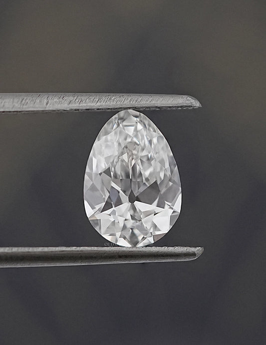 Lab Grown Old Mine Pear Cut Loose Diamond Lab Grown Diamond