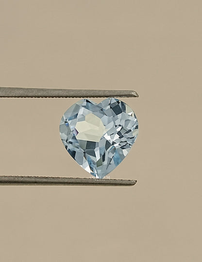 Light Blue Heart Shape Loose Gemstone Gemstone