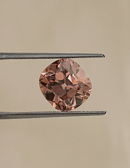 Old Mine Cushion Cut Lab Champagne Diamond Lab Grown Diamond