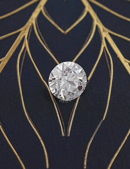 Flower Pattern Old European Round Cut Lab Diamond