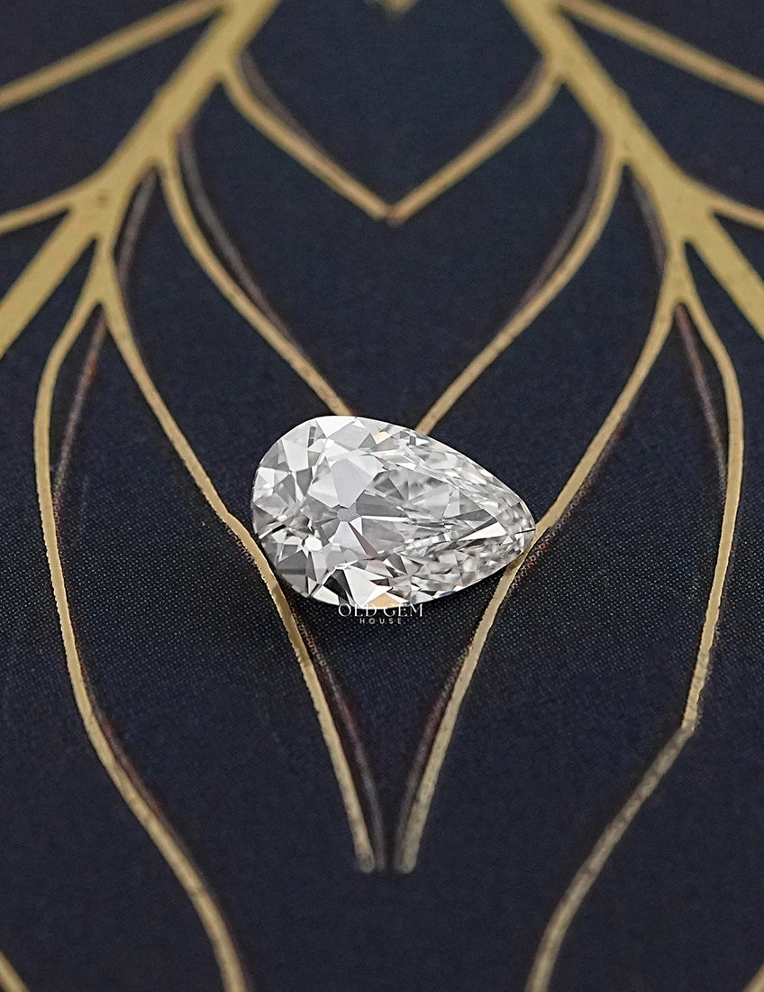 Loose Old Mine Pear Lab Grown Diamond-IJ/VS