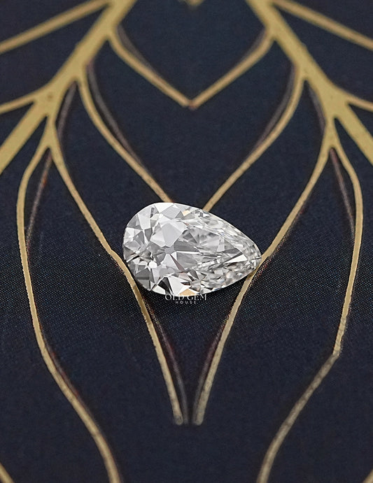 Loose Old Mine Pear Lab Grown Diamond-IJ/VS