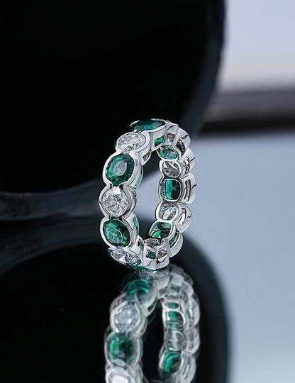 Emerald Gemstone Band