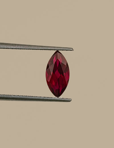 Marquise Cut Red Ruby Loose Gemstone