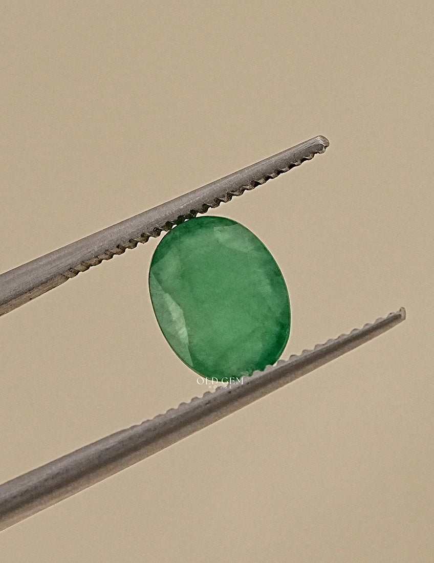 Natural Green Oval Cut Gemstone Loose Diamond
