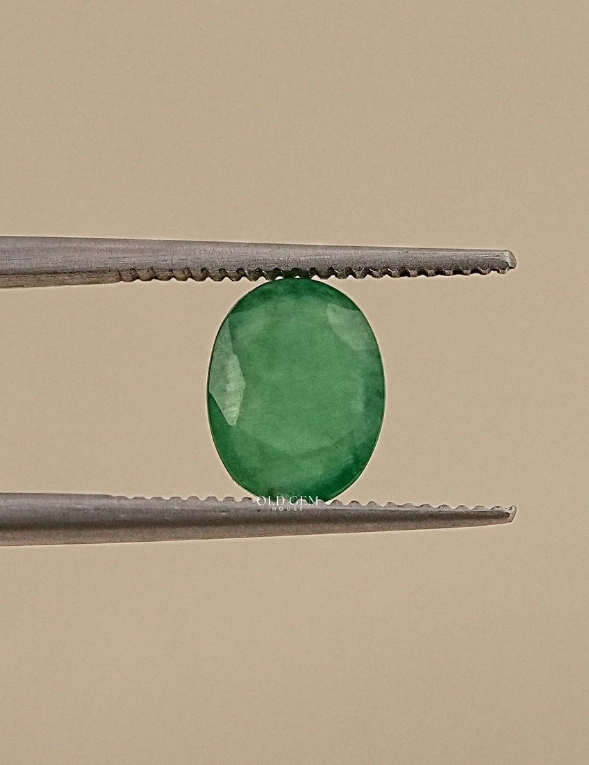 Natural Green Oval Cut Gemstone Loose Diamond