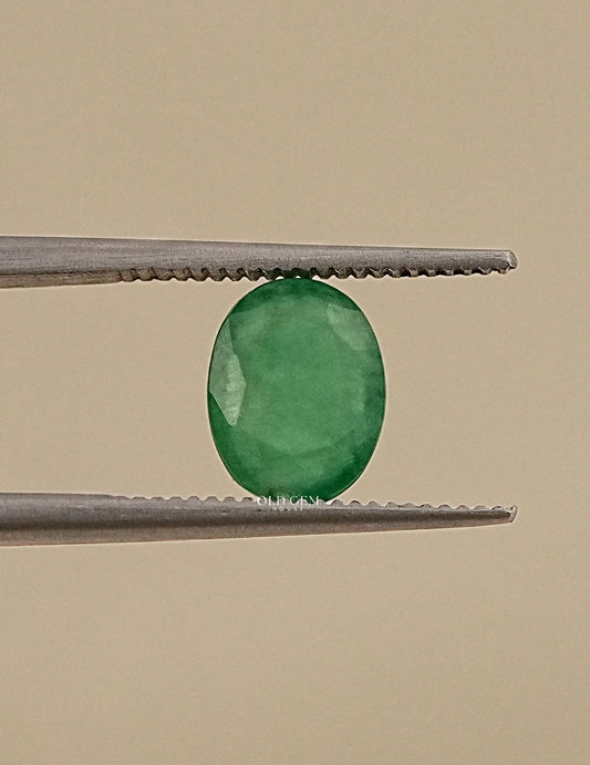 Natural Green Oval Cut Gemstone Loose Diamond