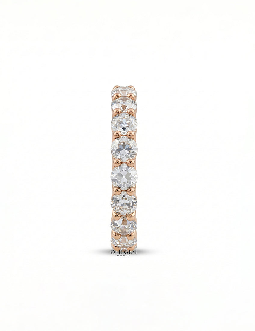 Old European Round Diamond Eternity Wedding Band Wedding Band