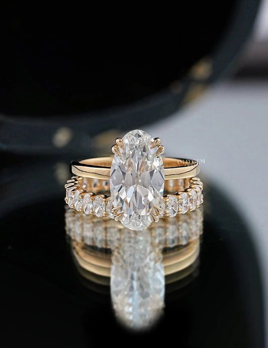 Old Mine Moval Wedding Set Wedding Band