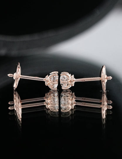 Old European Round Cut Stud Earrings