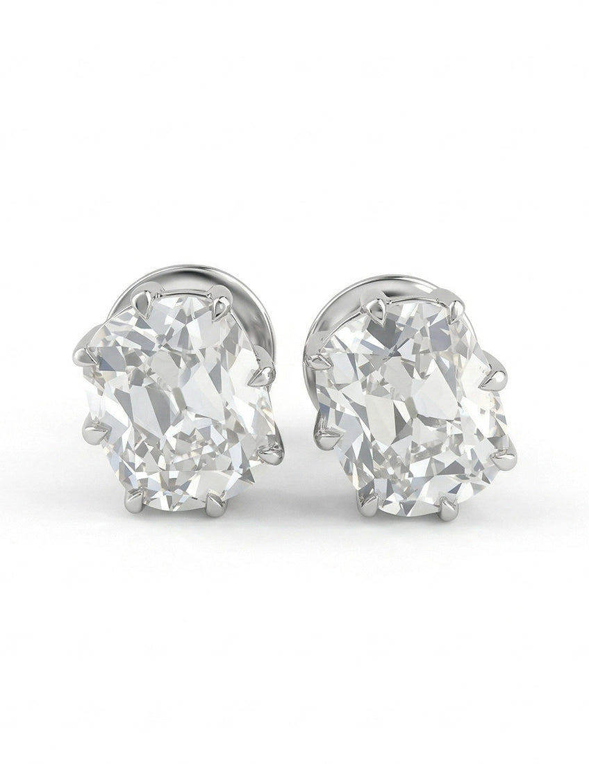 Old Mine Cushion Lab Stud Earring Earrings