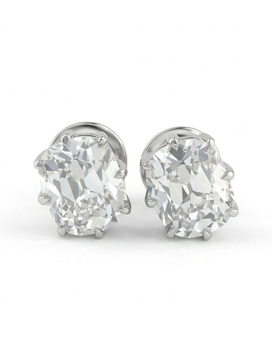 Old Mine Cushion Lab Stud Earring Earrings