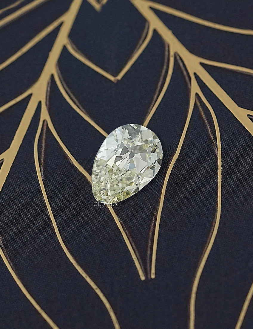 3.48 Carat Old Mine Pear Cut Loose Diamond Lab Grown Diamond