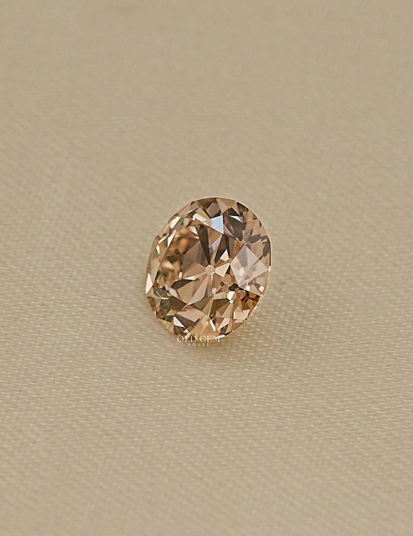 Light Champagne Old European Round Lab Diamond Lab Grown Diamond