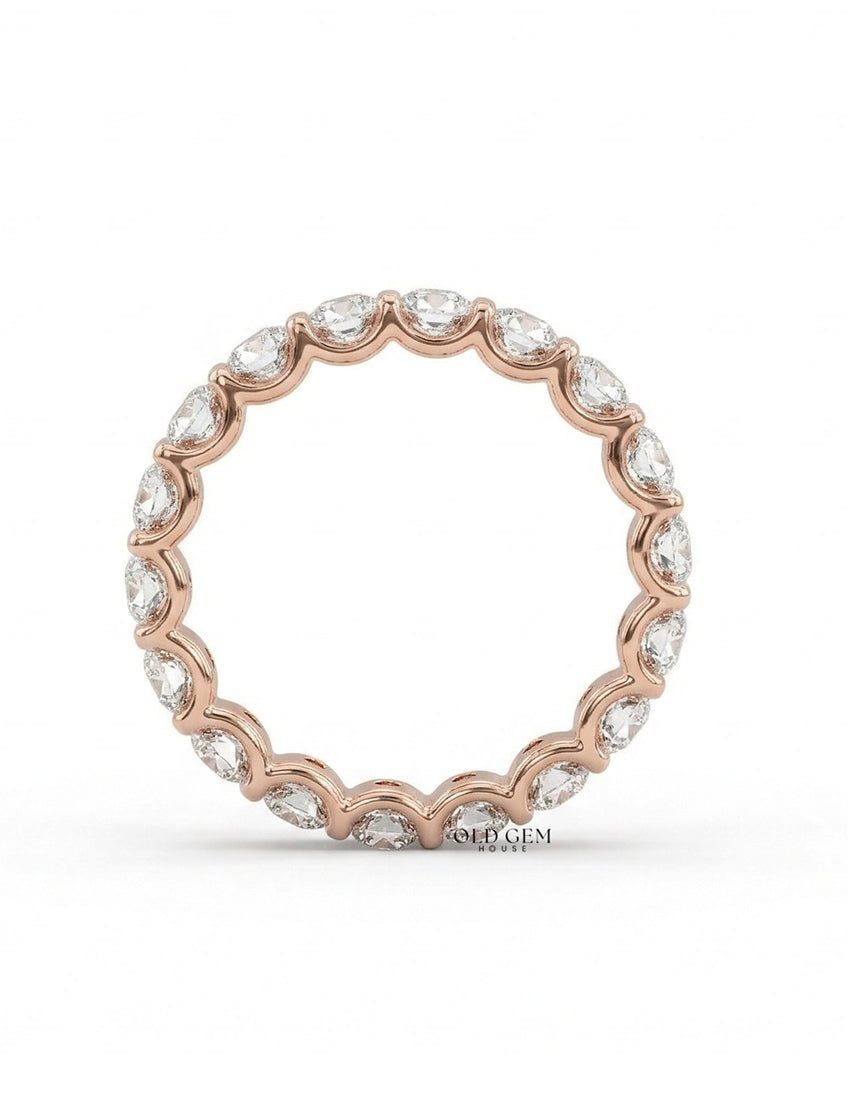 Old European Round Diamond Eternity Wedding Band Wedding Band